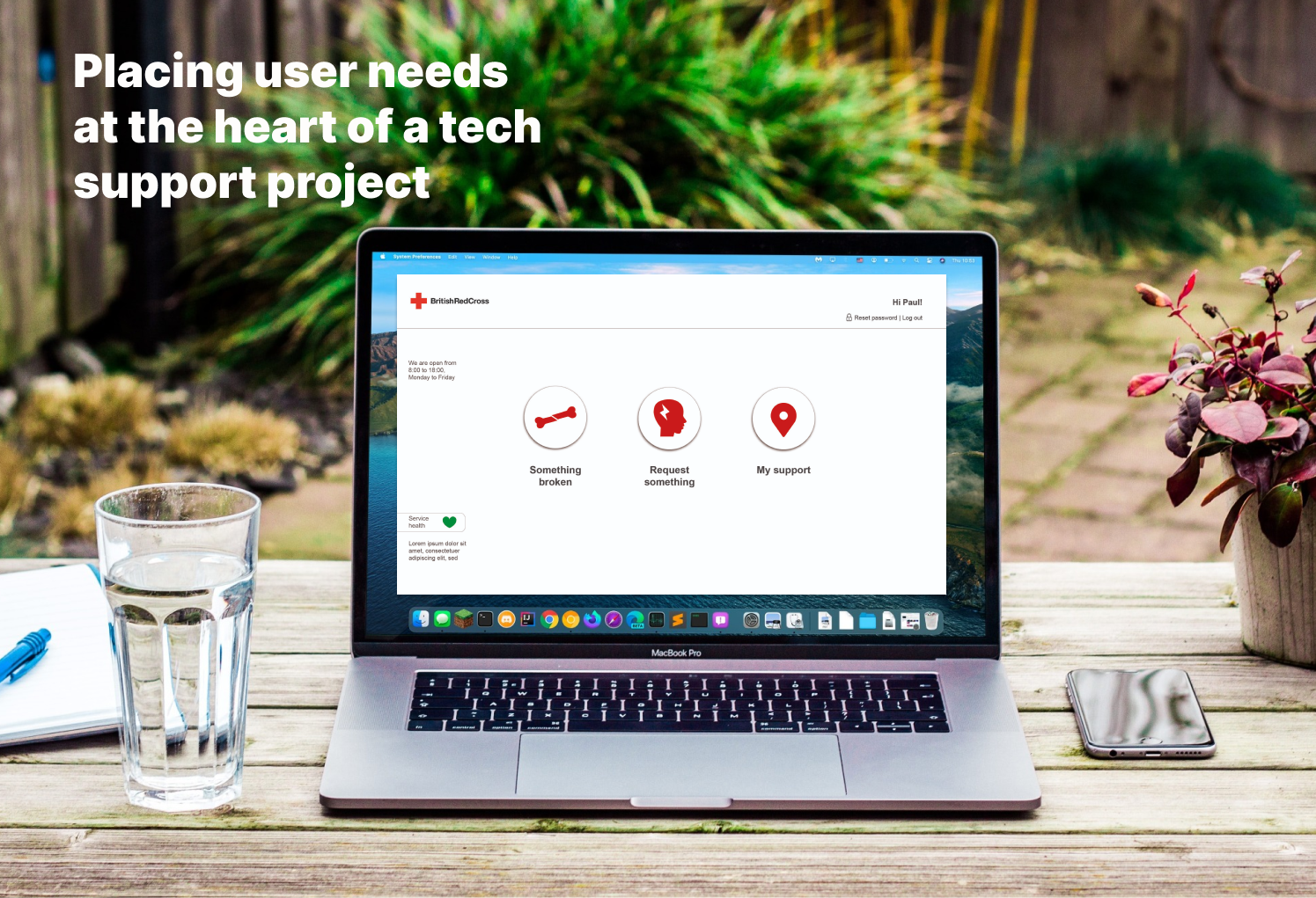 Placing users at the heart of a tech support system for The British Red Cross