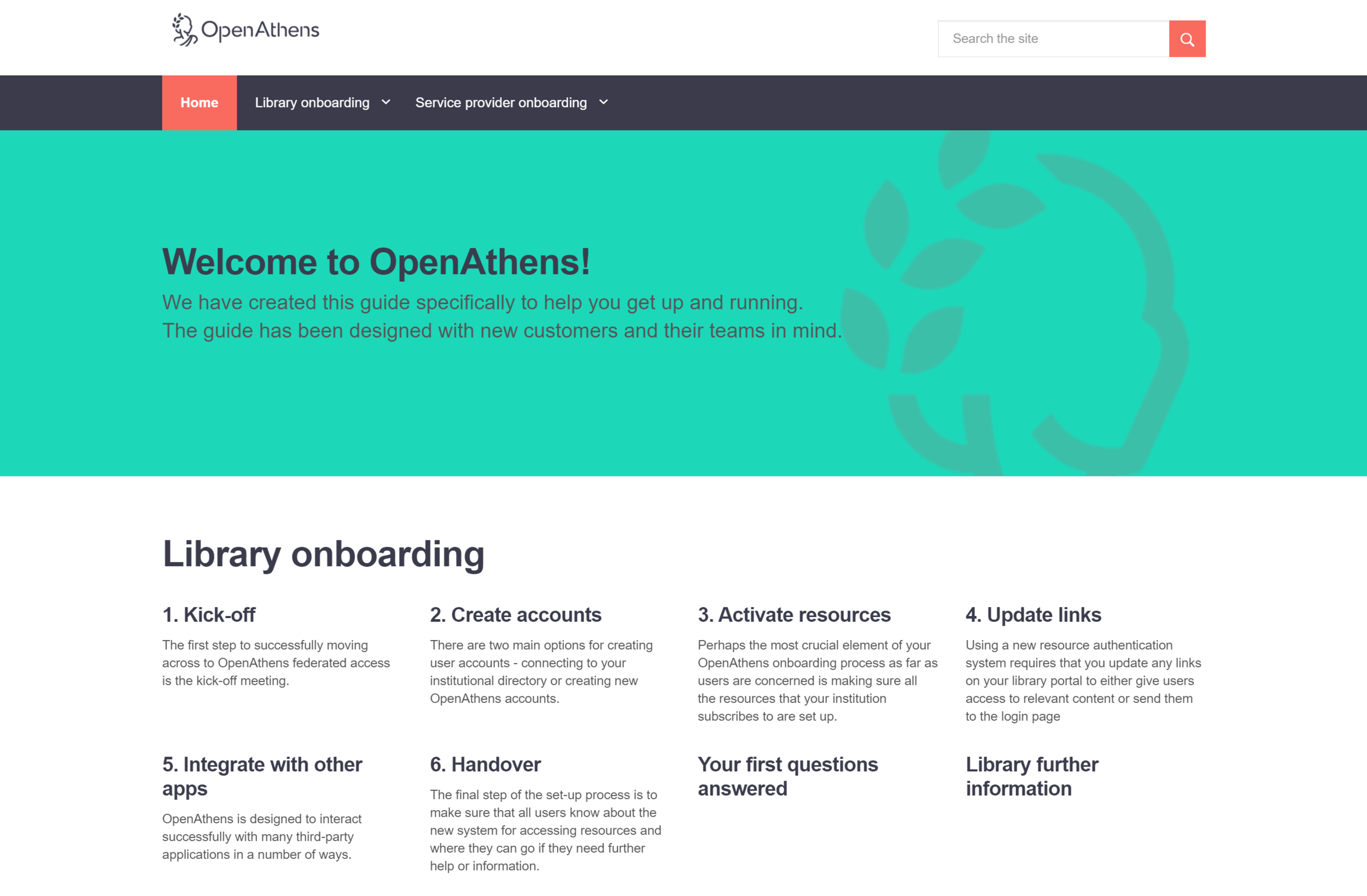 Onboarding guide for new OpenAthens customers